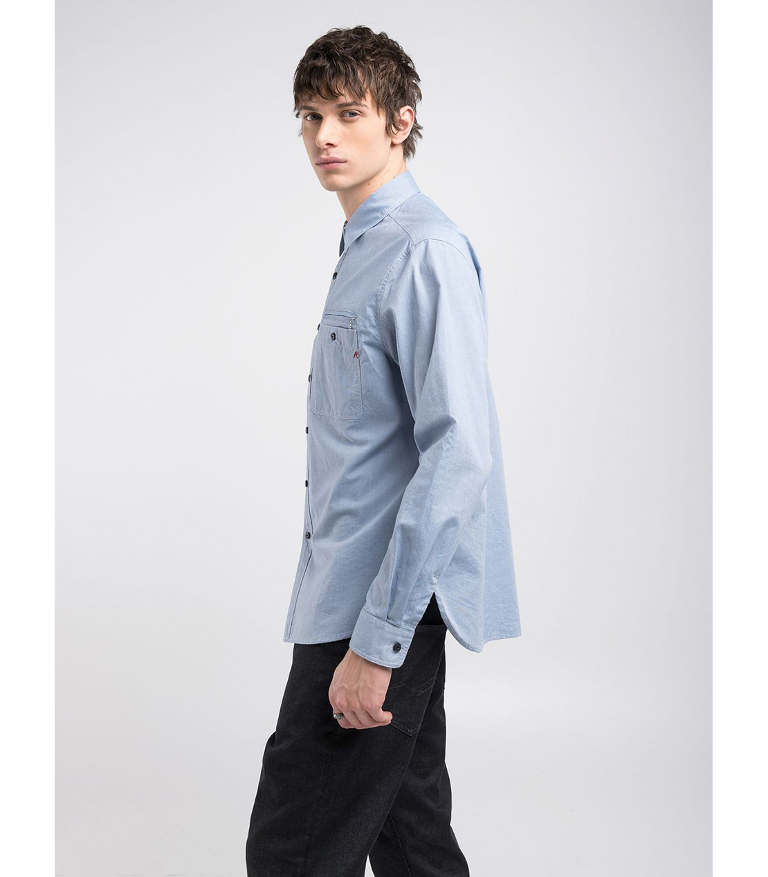 オックスフォードコットンシャツ 詳細画像 ライトブルー 4